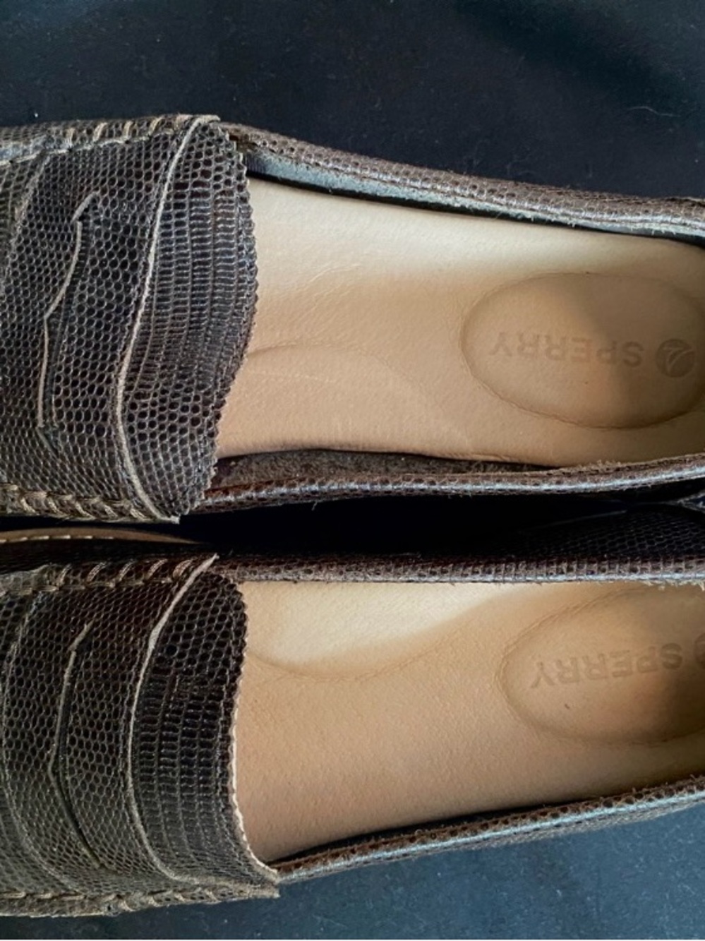Excellent Cond. SPERRY Lizard Penny Loafers - Picture 6 of 6